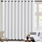 H.VERSAILTEX 100% Blackout Curtains for Bedroom Black Out Curtains 96 inch Thermal Insulated Long Blackout Curtains for Living Room, Energy Saving Curtains for Patio Door Grommet (1 Panel, Jet Black)