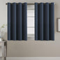 H.VERSAILTEX 100% Blackout Curtains for Bedroom Black Out Curtains 96 inch Thermal Insulated Long Blackout Curtains for Living Room, Energy Saving Curtains for Patio Door Grommet (1 Panel, Jet Black)