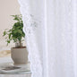 ALIGOGO Short White Lace Kitchen Curtains 36 Length 2 Panels W26 x L36 Inch