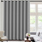 H.VERSAILTEX 100% Blackout Curtains for Bedroom Black Out Curtains 96 inch Thermal Insulated Long Blackout Curtains for Living Room, Energy Saving Curtains for Patio Door Grommet (1 Panel, Jet Black)