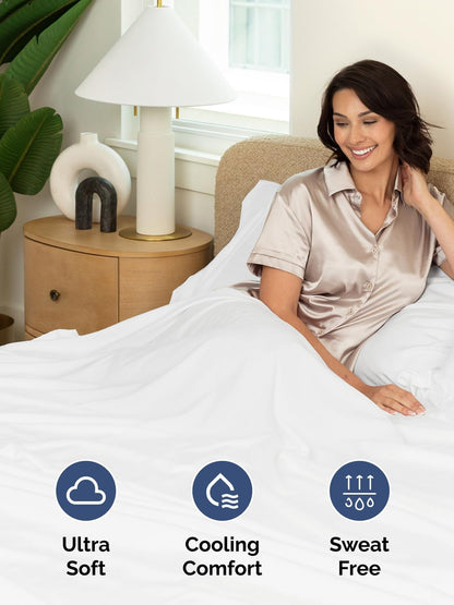 CGK Extra Deep King Sheet Set - 6pc Cooling Sheets - White