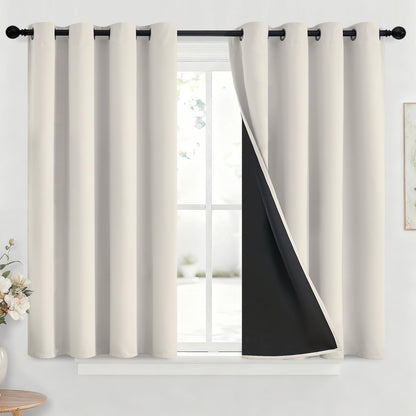 Yakamok Emerald Green Blackout Curtains 84 inches for Living Room, 52" Wide