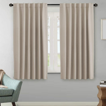 H.VERSAILTEX Blackout Curtains Thermal Insulated Window Treatment Panels Room Darkening Blackout Drapes for Living Room Back Tab/Rod Pocket Bedroom Draperies, 52 x 84 Inch, Light Sage, 2 Panels