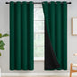 Yakamok Emerald Green Blackout Curtains 84 inches for Living Room, 52" Wide