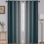 SimpleHome Ombre Black to Grey White Curtains for Living Room 52Wx84L