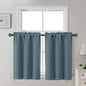 Gwine Black Tier Curtains 24 Inch Long 2 Panels for Kitchen