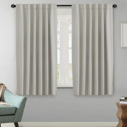 H.VERSAILTEX Blackout Curtains Thermal Insulated Window Treatment Panels Room Darkening Blackout Drapes for Living Room Back Tab/Rod Pocket Bedroom Draperies, 52 x 84 Inch, Light Sage, 2 Panels