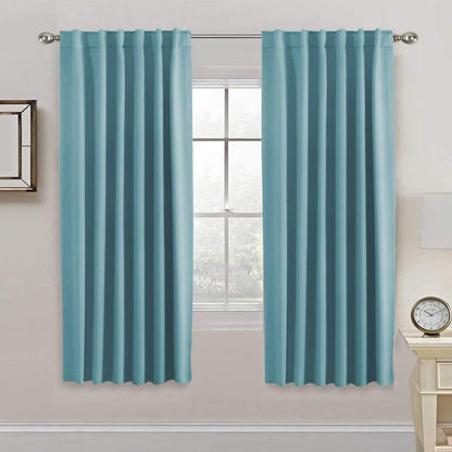 H.VERSAILTEX Blackout Curtains Thermal Insulated Window Treatment Panels Room Darkening Blackout Drapes for Living Room Back Tab/Rod Pocket Bedroom Draperies, 52 x 84 Inch, Light Sage, 2 Panels