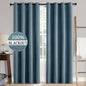 MIULEE 100% Blackout Linen Curtains for Bedroom 52x84 Inches Natural Beige