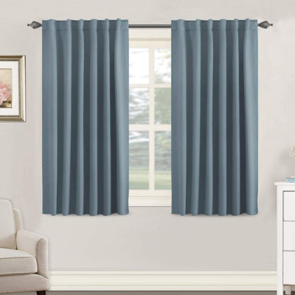 H.VERSAILTEX Blackout Curtains Thermal Insulated Window Treatment Panels Room Darkening Blackout Drapes for Living Room Back Tab/Rod Pocket Bedroom Draperies, 52 x 84 Inch, Light Sage, 2 Panels