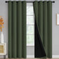 Yakamok Emerald Green Blackout Curtains 84 inches for Living Room, 52" Wide
