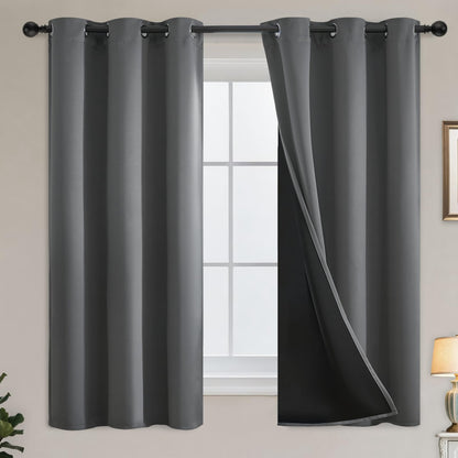 Yakamok Emerald Green Blackout Curtains 84 inches for Living Room, 52" Wide
