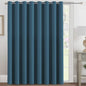 H.VERSAILTEX 100% Blackout Curtains for Bedroom Black Out Curtains 96 inch Thermal Insulated Long Blackout Curtains for Living Room, Energy Saving Curtains for Patio Door Grommet (1 Panel, Jet Black)