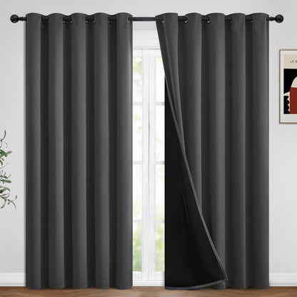 Yakamok Emerald Green Blackout Curtains 84 inches for Living Room, 52" Wide