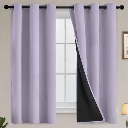 Yakamok Emerald Green Blackout Curtains 84 inches for Living Room, 52" Wide