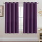 H.VERSAILTEX 100% Blackout Curtains for Bedroom Black Out Curtains 96 inch Thermal Insulated Long Blackout Curtains for Living Room, Energy Saving Curtains for Patio Door Grommet (1 Panel, Jet Black)