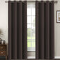 H.VERSAILTEX 100% Blackout Curtains for Bedroom Black Out Curtains 96 inch Thermal Insulated Long Blackout Curtains for Living Room, Energy Saving Curtains for Patio Door Grommet (1 Panel, Jet Black)