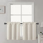 Gwine Black Tier Curtains 24 Inch Long 2 Panels for Kitchen