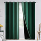 SimpleHome Ombre Black to Grey White Curtains for Living Room 52Wx84L