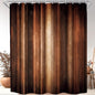 Rustic Brown Striped Shower Curtain Abstract Ombre Vintage Modern Masculine