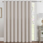 H.VERSAILTEX 100% Blackout Curtains for Bedroom Black Out Curtains 96 inch Thermal Insulated Long Blackout Curtains for Living Room, Energy Saving Curtains for Patio Door Grommet (1 Panel, Jet Black)