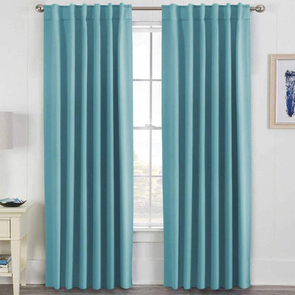 H.VERSAILTEX Blackout Curtains Thermal Insulated Window Treatment Panels Room Darkening Blackout Drapes for Living Room Back Tab/Rod Pocket Bedroom Draperies, 52 x 84 Inch, Light Sage, 2 Panels
