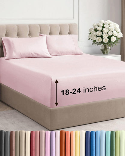 CGK Extra Deep King Sheet Set - 6pc Cooling Sheets - White