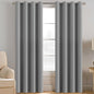 H.VERSAILTEX 100% Blackout Curtains for Bedroom Black Out Curtains 96 inch Thermal Insulated Long Blackout Curtains for Living Room, Energy Saving Curtains for Patio Door Grommet (1 Panel, Jet Black)