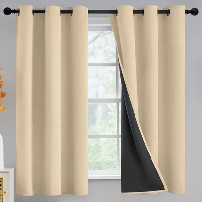 Yakamok Emerald Green Blackout Curtains 84 inches for Living Room, 52" Wide