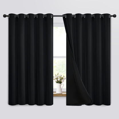 Yakamok Emerald Green Blackout Curtains 84 inches for Living Room, 52" Wide