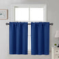 Gwine Black Tier Curtains 24 Inch Long 2 Panels for Kitchen