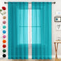 SpaceDresser Sheer Voile Curtains for Living Room 84 Inch Long 2 Panels