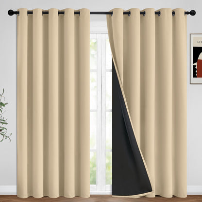 Yakamok Emerald Green Blackout Curtains 84 inches for Living Room, 52" Wide