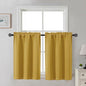 Gwine Black Tier Curtains 24 Inch Long 2 Panels for Kitchen