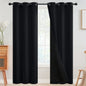 SimpleHome Cream 100% Blackout Curtains Room Darkening Living Room 84 Inch