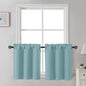 Gwine Black Tier Curtains 24 Inch Long 2 Panels for Kitchen