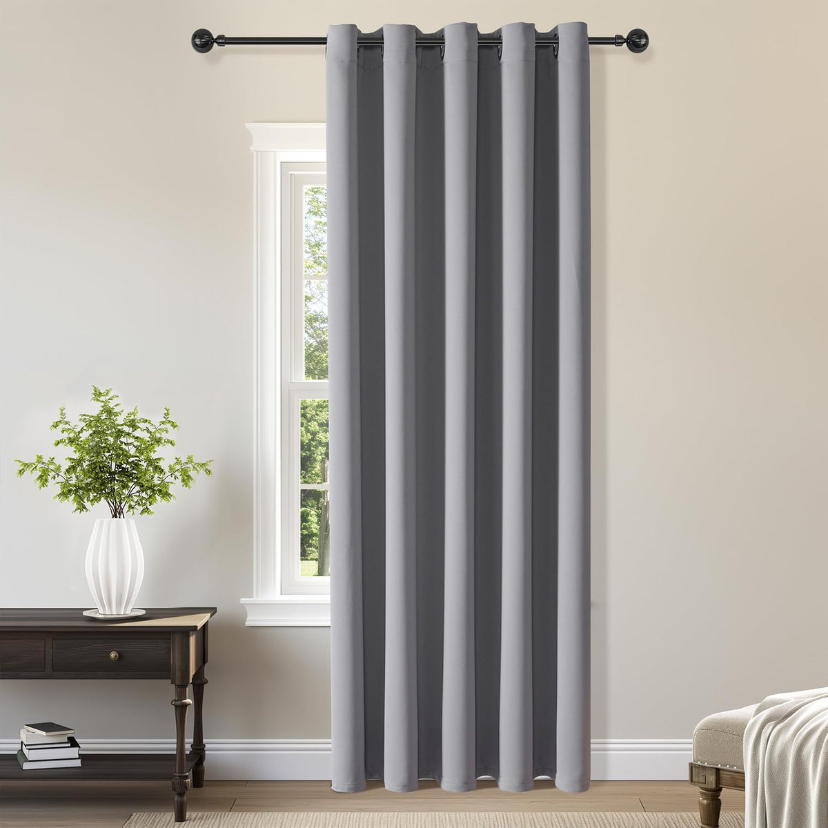 ChrisDowa Blackout Curtains Door Curtain for Doorway Privacy Closet Drapes