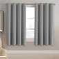 H.VERSAILTEX 100% Blackout Curtains for Bedroom Black Out Curtains 96 inch Thermal Insulated Long Blackout Curtains for Living Room, Energy Saving Curtains for Patio Door Grommet (1 Panel, Jet Black)