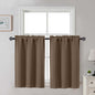 Gwine Black Tier Curtains 24 Inch Long 2 Panels for Kitchen