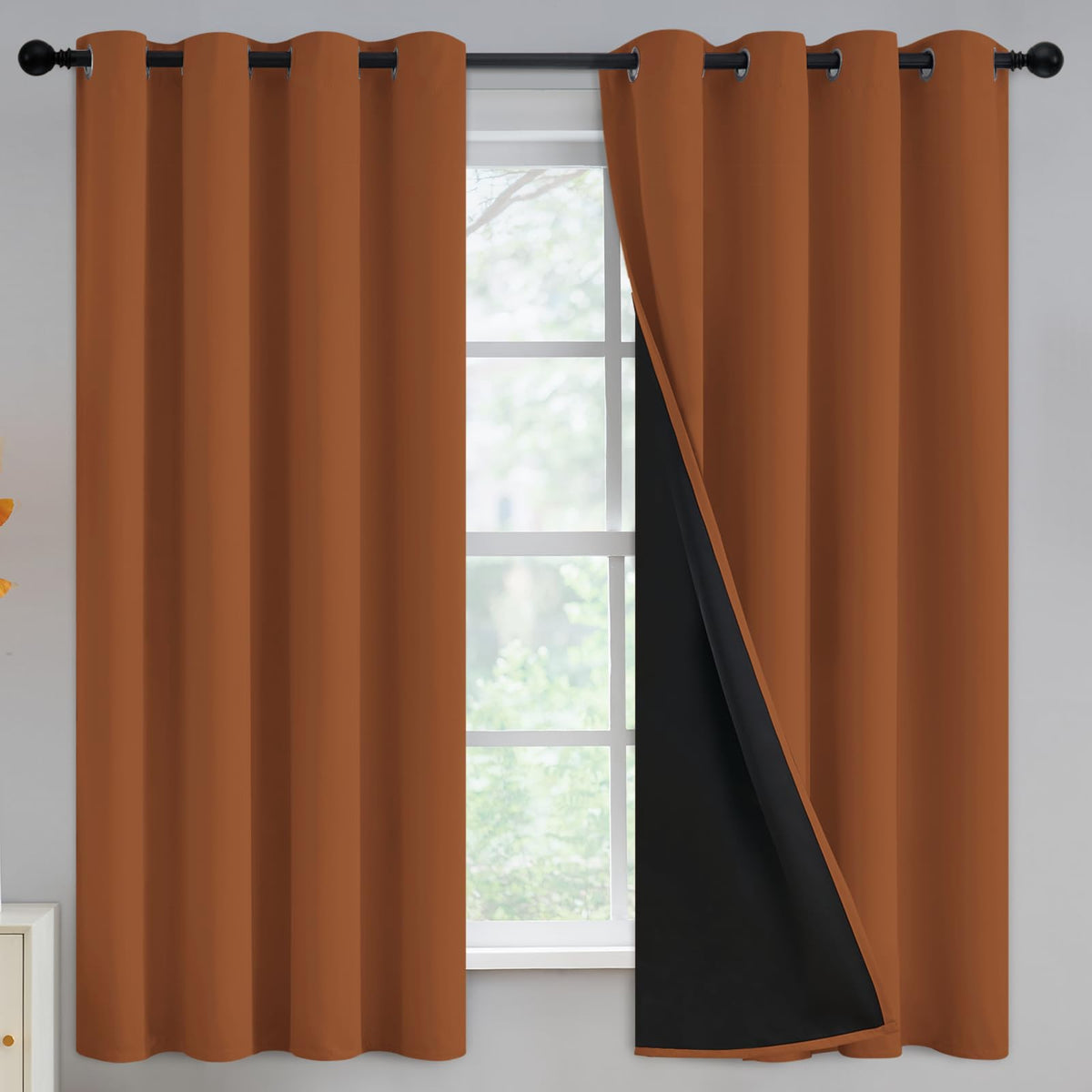 Yakamok Emerald Green Blackout Curtains 84 inches for Living Room, 52" Wide