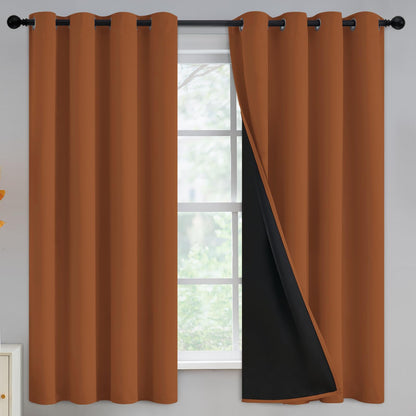 Yakamok Emerald Green Blackout Curtains 84 inches for Living Room, 52" Wide