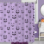 Halloween Shower Curtain, Black and White Funny Ghosts Icons Spooky Cute Halloween Bathroom Curtain Waterproof Fabric Machine Washable with Hooks, 72" Wx72 L