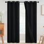 SimpleHome Cream 100% Blackout Curtains Room Darkening Living Room 84 Inch