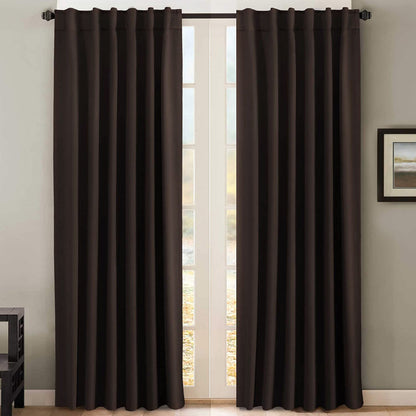 H.VERSAILTEX Blackout Curtains Thermal Insulated Window Treatment Panels Room Darkening Blackout Drapes for Living Room Back Tab/Rod Pocket Bedroom Draperies, 52 x 84 Inch, Light Sage, 2 Panels