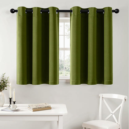 MIULEE Blackout Curtains for Bedroom 2 Panels 40 x 63 Inch Long Black