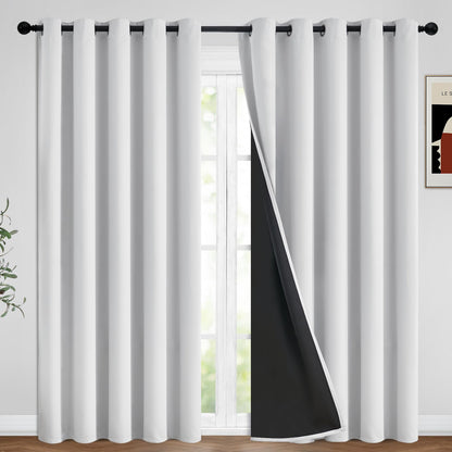 Yakamok Emerald Green Blackout Curtains 84 inches for Living Room, 52" Wide