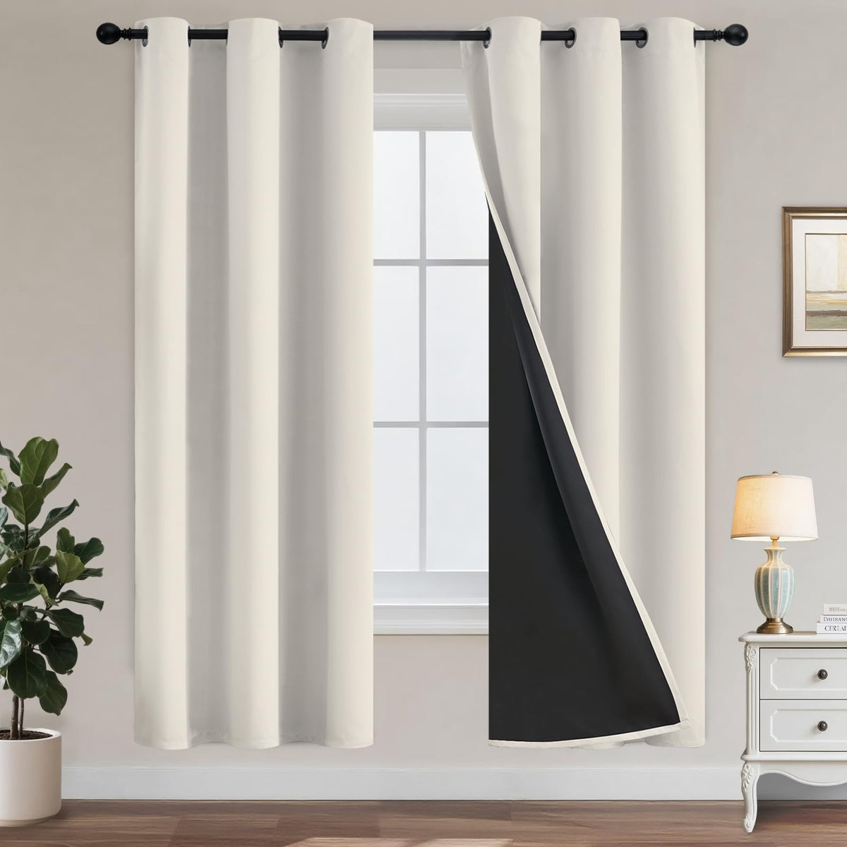 Yakamok Emerald Green Blackout Curtains 84 inches for Living Room, 52" Wide