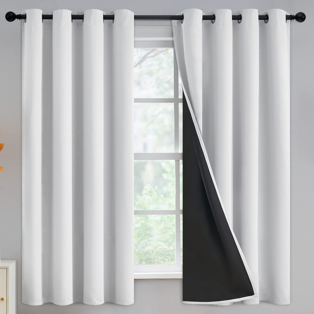 Yakamok Emerald Green Blackout Curtains 84 inches for Living Room, 52" Wide