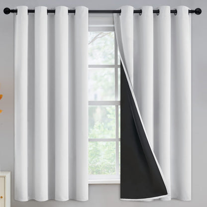 Yakamok Emerald Green Blackout Curtains 84 inches for Living Room, 52" Wide