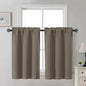 Gwine Black Tier Curtains 24 Inch Long 2 Panels for Kitchen